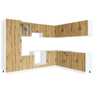 vidaXL 14-tlg. Küchenschrank-Set Kalmar Artisan-Eiche Holzwerkstoff
