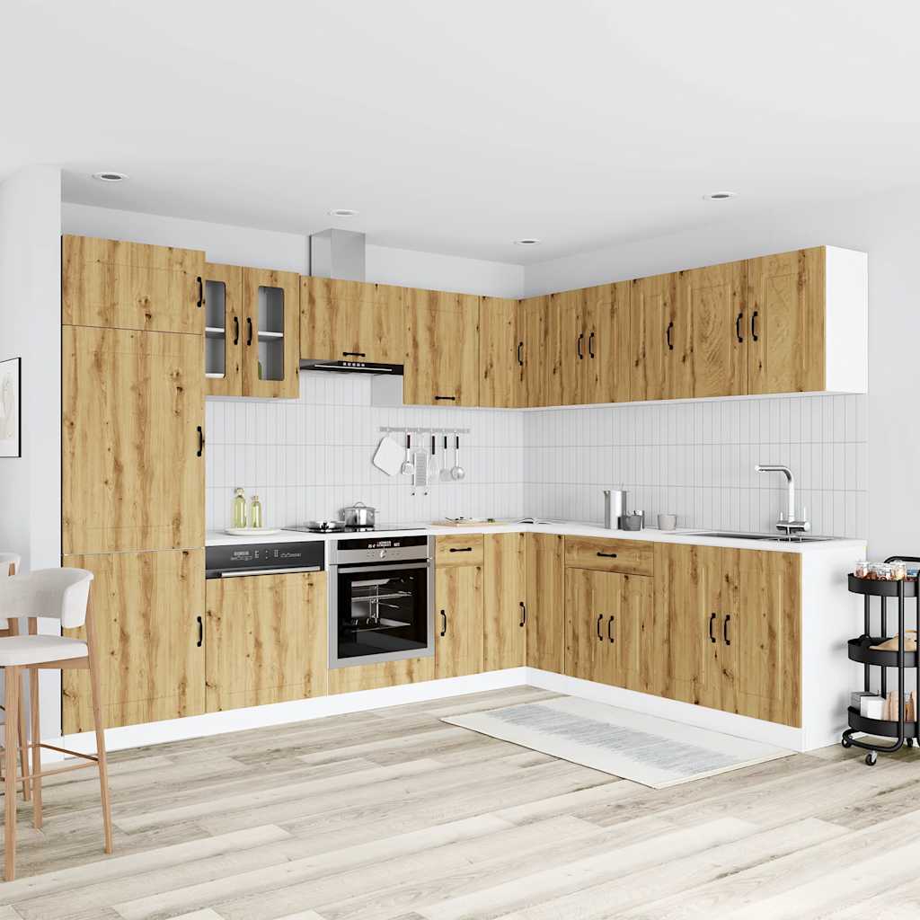 14-tlg. Küchenschrank-Set Kalmar Artisan-Eiche Holzwerkstoff