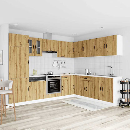 14-tlg. Küchenschrank-Set Kalmar Artisan-Eiche Holzwerkstoff
