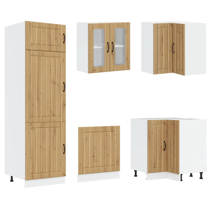 vidaXL 14-tlg. Küchenschrank-Set Lucca Artisan-Eiche Holzwerkstoff