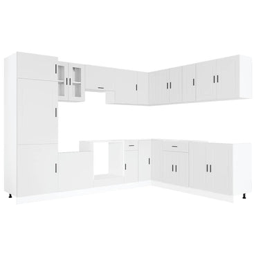 vidaXL 14-tlg. Küchenschrank-Set Porto Weiß Holzwerkstoff
