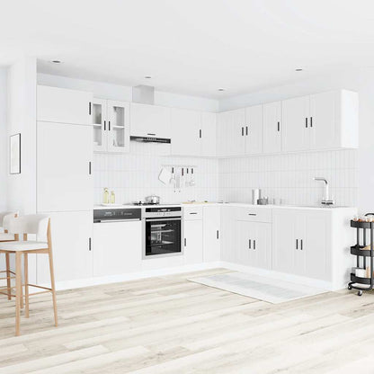 vidaXL 14-tlg. Küchenschrank-Set Porto Weiß Holzwerkstoff