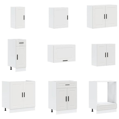 vidaXL 14-tlg. Küchenschrank-Set Porto Weiß Holzwerkstoff