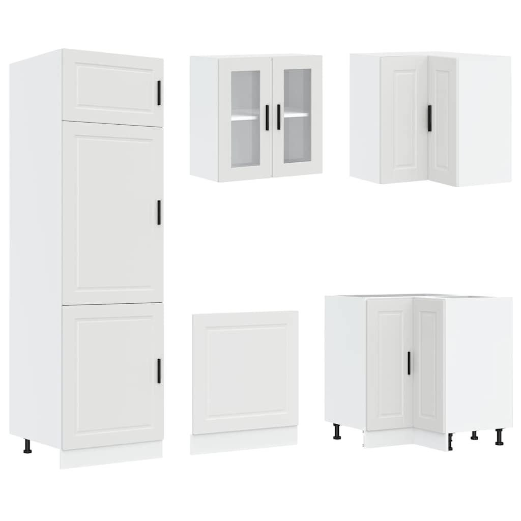 vidaXL 14-tlg. Küchenschrank-Set Porto Weiß Holzwerkstoff