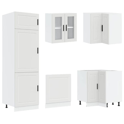 vidaXL 14-tlg. Küchenschrank-Set Porto Weiß Holzwerkstoff