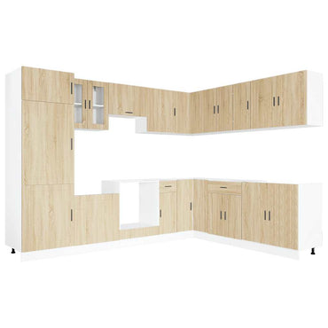 vidaXL 14-tlg. Küchenschrank-Set Porto Sonoma-Eiche Holzwerkstoff