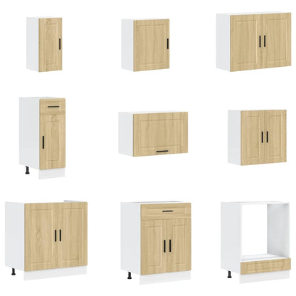 vidaXL 14-tlg. Küchenschrank-Set Porto Sonoma-Eiche Holzwerkstoff