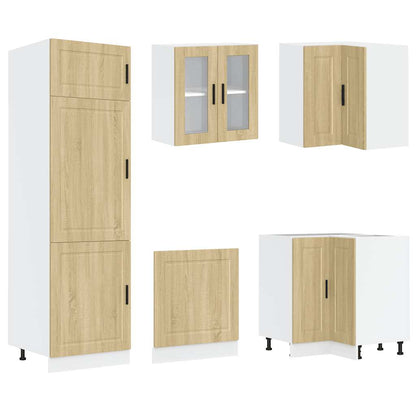 vidaXL 14-tlg. Küchenschrank-Set Porto Sonoma-Eiche Holzwerkstoff