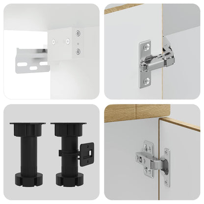 vidaXL 14-tlg. Küchenschrank-Set Porto Sonoma-Eiche Holzwerkstoff