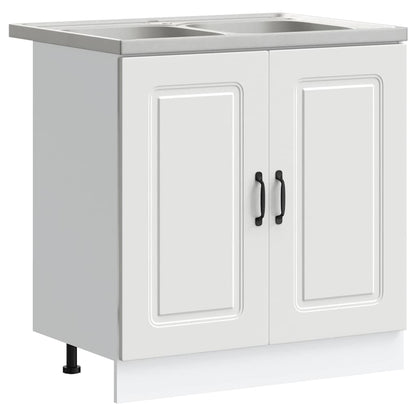 vidaXL Küchenschrank Kalmar Weiß 80 x 46 x 81.5 cm Holzwerkstoff