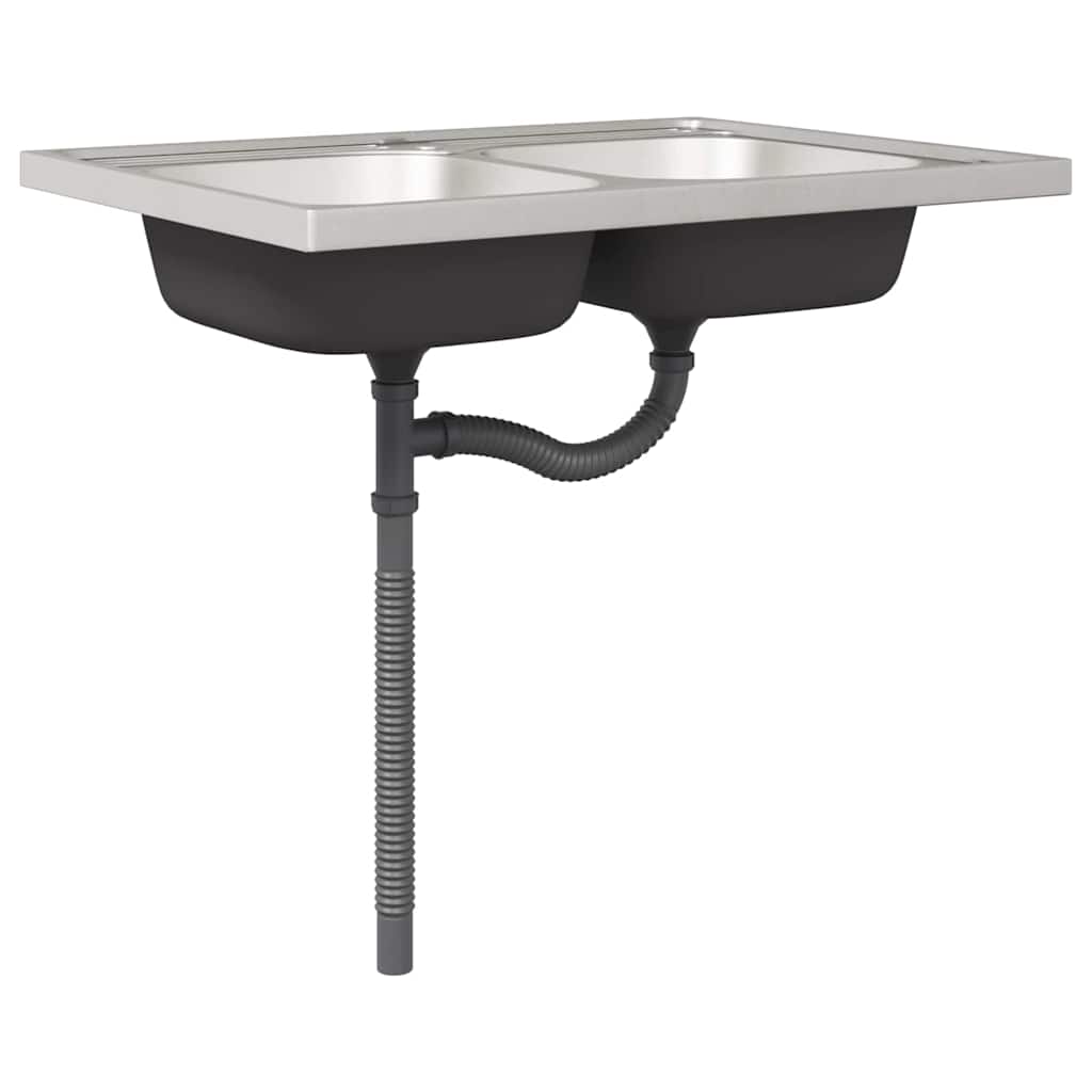 vidaXL Küchenschrank Kalmar Schwarz 80 x 46 x 81.5 cm Holzwerkstoff