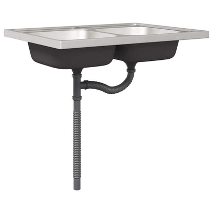 vidaXL Küchenschrank Kalmar Schwarz 80 x 46 x 81.5 cm Holzwerkstoff