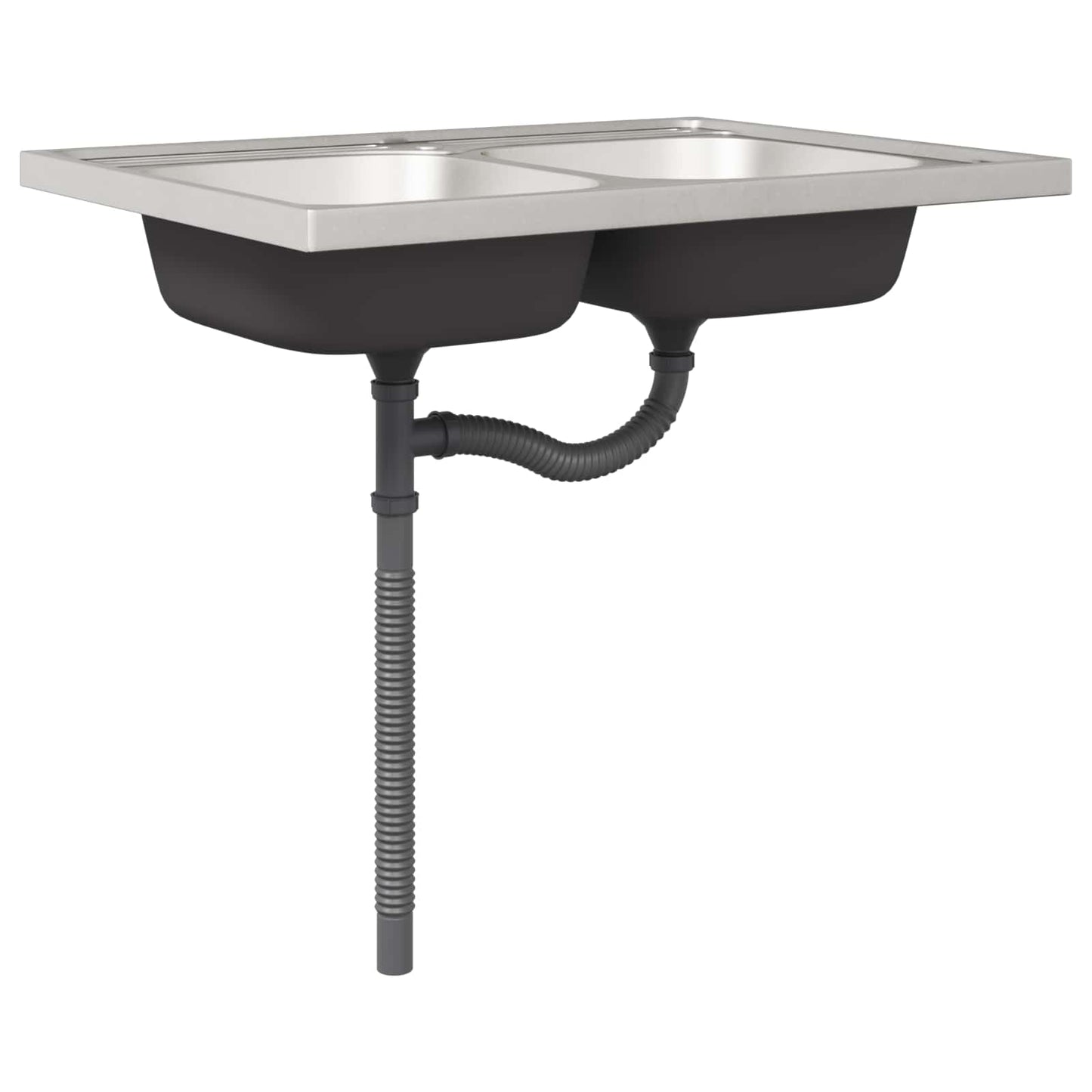 Waschbecken-Unterschrank mit Speicher Lucca 2 pcs Graues Sonoma