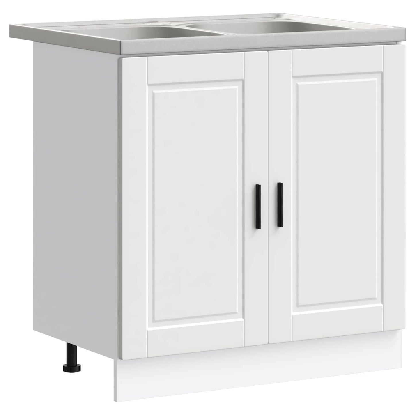 vidaXL Waschbecken-Unterschrank mit Tür Porto Weiß 80 x 46 x 81.5 cm