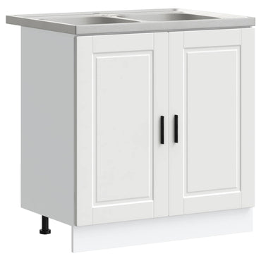 vidaXL Waschbecken-Unterschrank mit Tür Porto Weiß 80 x 46 x 81.5 cm