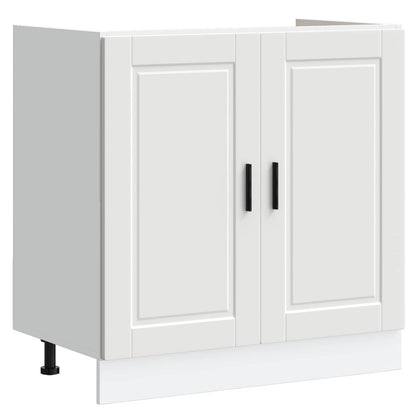 vidaXL Waschbecken-Unterschrank mit Tür Porto Weiß 80 x 46 x 81.5 cm
