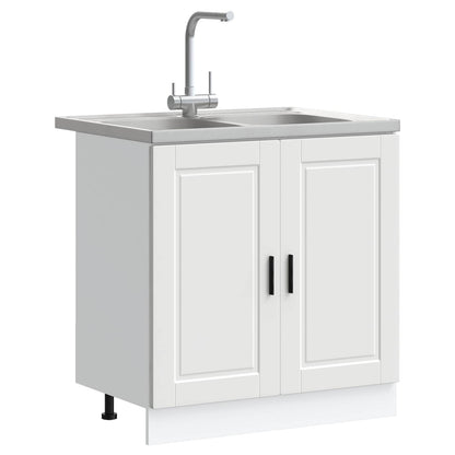 vidaXL Waschbecken-Unterschrank mit Tür Porto Weiß 80 x 46 x 81.5 cm