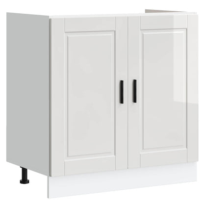 vidaXL Waschbecken-Unterschrank mit Tür Porto Weiß 80 x 46 x 81.5 cm