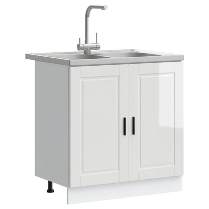 vidaXL Waschbecken-Unterschrank mit Tür Porto Weiß 80 x 46 x 81.5 cm