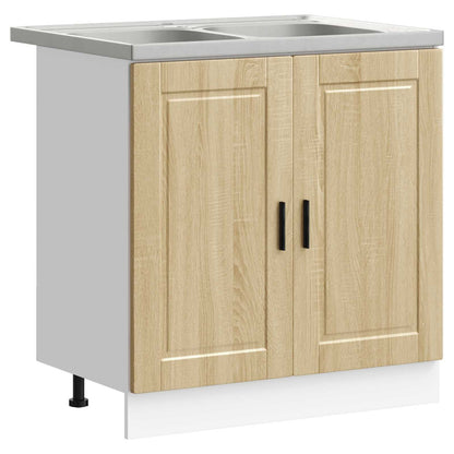 vidaXL Waschbecken-Unterschrank mit Tür Porto Braun 80 x 46 x 81.5 cm