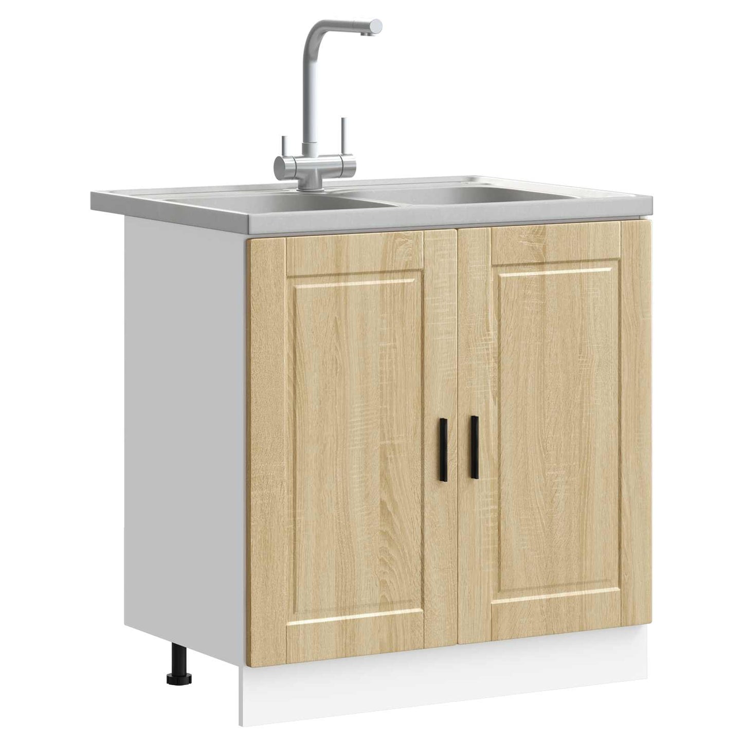 vidaXL Waschbecken-Unterschrank mit Tür Porto Braun 80 x 46 x 81.5 cm
