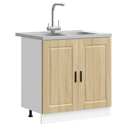 vidaXL Waschbecken-Unterschrank mit Tür Porto Braun 80 x 46 x 81.5 cm