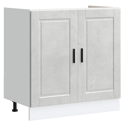 vidaXL Waschbecken-Unterschrank mit Tür Porto Grau 80 x 46 x 81.5 cm