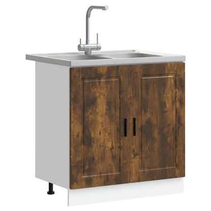 vidaXL Waschbecken-Unterschrank mit Tür Porto Braun 80 x 46 x 81.5 cm