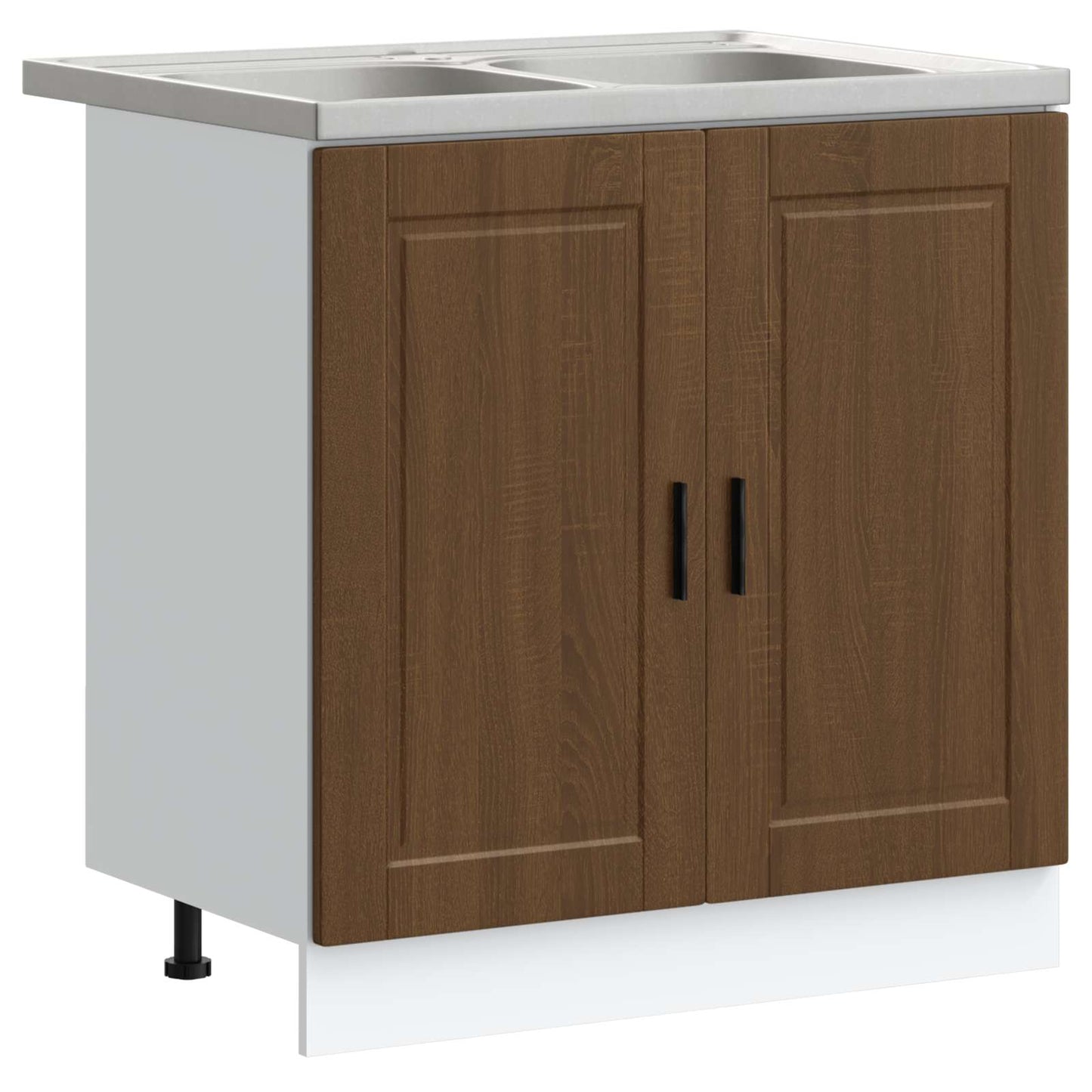 vidaXL Waschbecken-Unterschrank mit Tür Porto Braun 80 x 46 x 81.5 cm