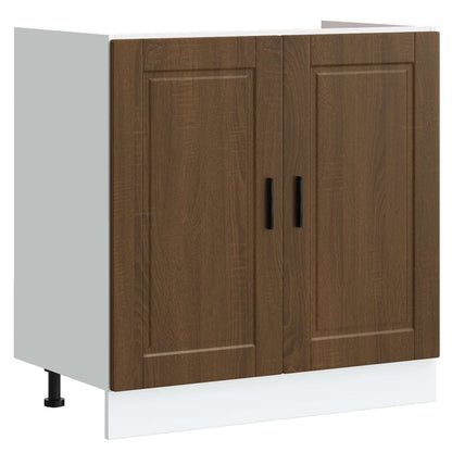 vidaXL Waschbecken-Unterschrank mit Tür Porto Braun 80 x 46 x 81.5 cm