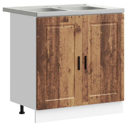 vidaXL Waschbecken-Unterschrank mit Tür Porto Braun 80 x 46 x 81.5 cm