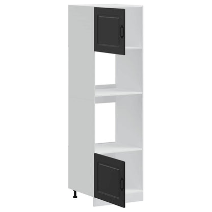 vidaXL Meubles de Rangement pour Salle de Bain Kalmar 2 pcs Noir Bois d'ingénierie