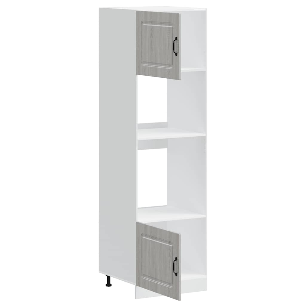 Herdumbauschränke 2 Stk. Kalmar Grau Sonoma Holzwerkstoff