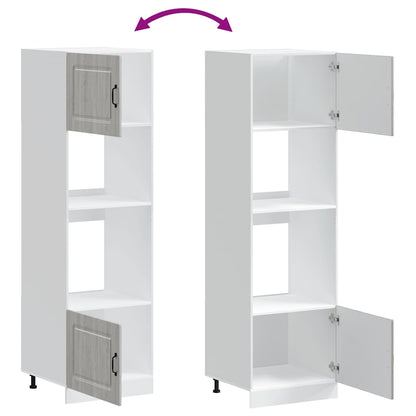 Herdumbauschränke 2 Stk. Kalmar Grau Sonoma Holzwerkstoff