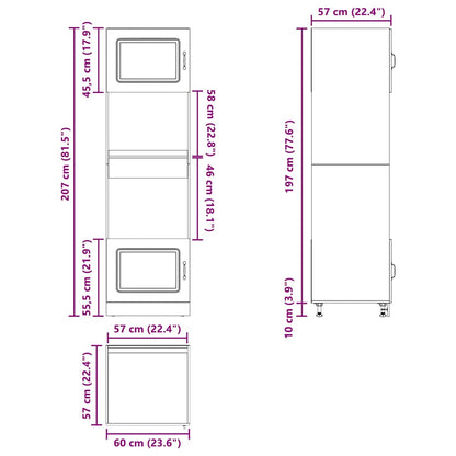 vidaXL Armoires à linge 2 pcs Aspect bois de récupération Kalmar Bois d'ingénierie