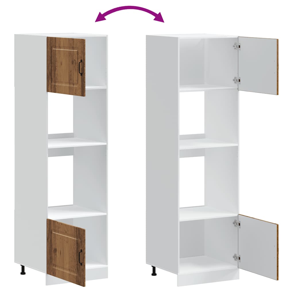 vidaXL Armoires à linge 2 pcs Aspect bois de récupération Kalmar Bois d'ingénierie
