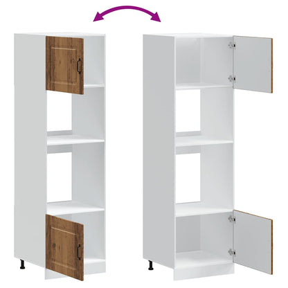 vidaXL Armoires à linge 2 pcs Aspect bois de récupération Kalmar Bois d'ingénierie