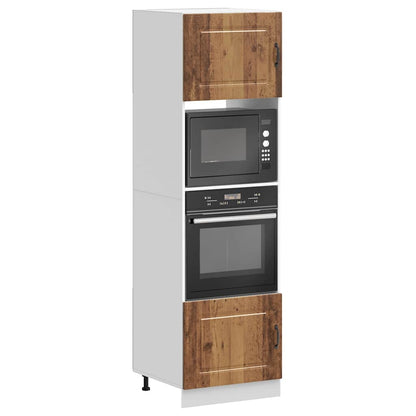 vidaXL Armoires à linge 2 pcs Aspect bois de récupération Kalmar Bois d'ingénierie