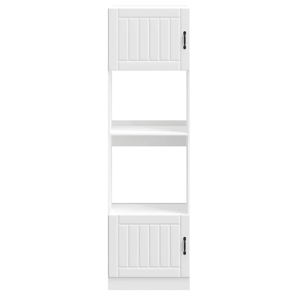 vidaXL Meubles bas de cuisine 2 pcs Lucca Blanc Bois d'ingénierie