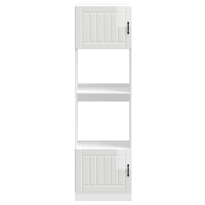 vidaXL Armoires de rangement pour cheminée 2 pcs Lucca Blanc brillant Bois d'ingénierie