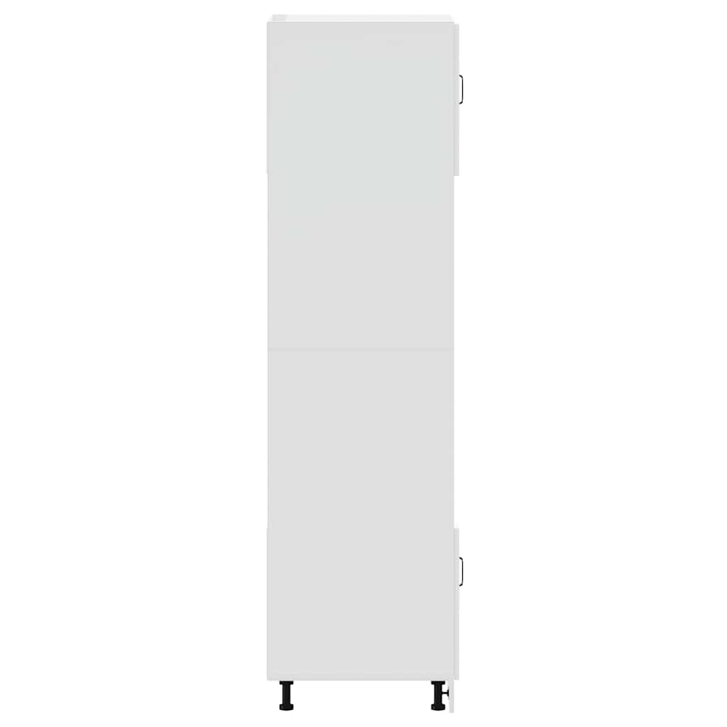 vidaXL Armoires de rangement pour cheminée 2 pcs Lucca Blanc brillant Bois d'ingénierie
