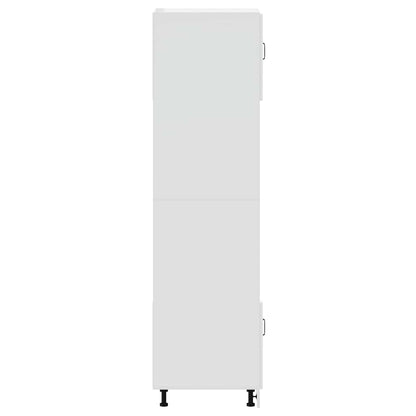 vidaXL Armoires de rangement pour cheminée 2 pcs Lucca Blanc brillant Bois d'ingénierie