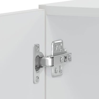 vidaXL Armoires de rangement pour cheminée 2 pcs Lucca Blanc brillant Bois d'ingénierie