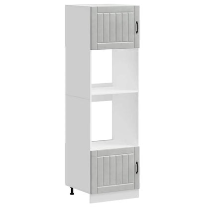 Herdumbauschränke 2 Stk. Lucca Betongrau Holzwerkstoff