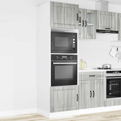 vidaXL Meubles bas de cuisine 2 pcs Kalmar Gris sonoma Bois d'ingénierie