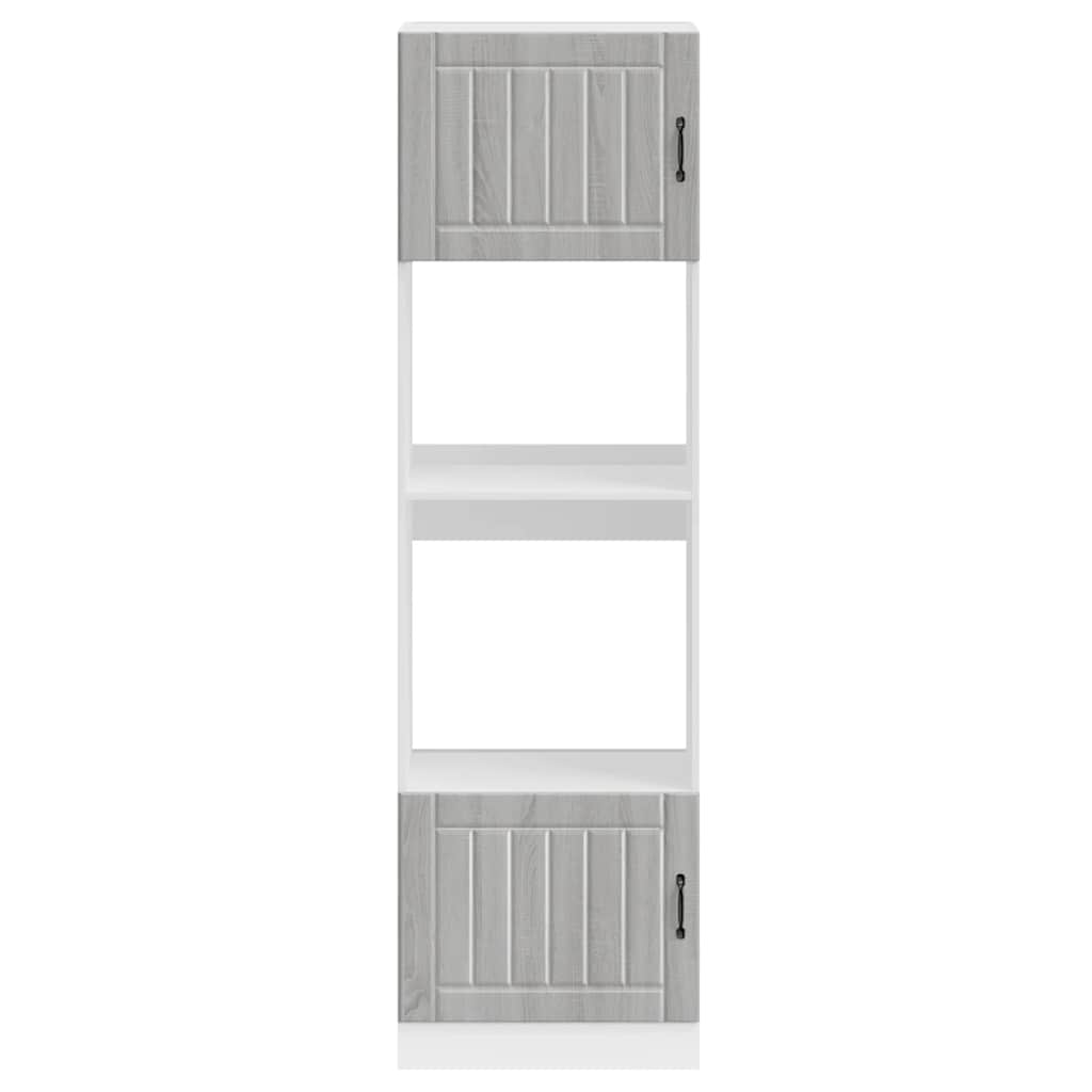vidaXL Meubles bas de cuisine 2 pcs Kalmar Gris sonoma Bois d'ingénierie