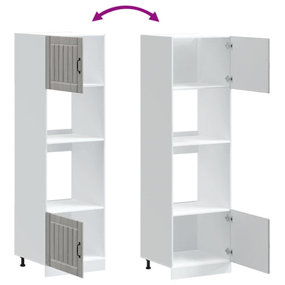 vidaXL Meubles bas de cuisine 2 pcs Kalmar Gris sonoma Bois d'ingénierie