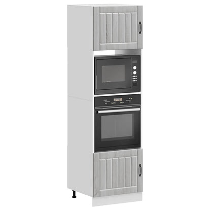 vidaXL Meubles bas de cuisine 2 pcs Kalmar Gris sonoma Bois d'ingénierie