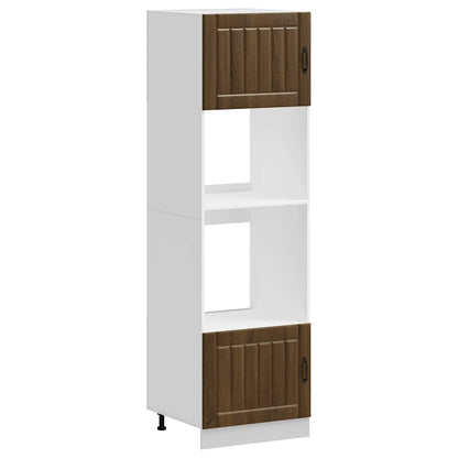 vidaXL Commodes à 2 tiroirs Lucca Marron Aspect chêne Aggloméré