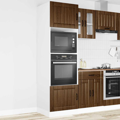 vidaXL Commodes à 2 tiroirs Lucca Marron Aspect chêne Aggloméré
